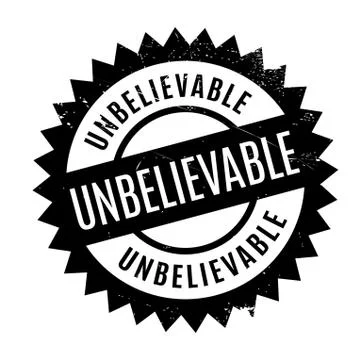 Unbelievable rubber stamp Stock Illustration