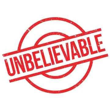 Unbelievable rubber stamp Stock Illustration