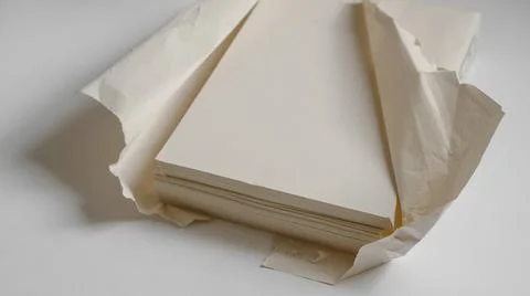 Unbleached printer paper ,paper without white pigment Stock Photos