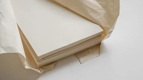 Unbleached printer paper ,paper without white pigment Stock Photos