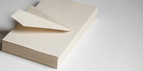 Unbleached printer paper ,paper without white pigment Stock Photos