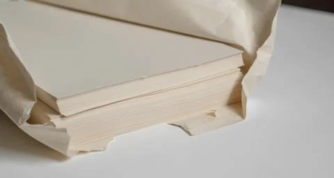 Unbleached printer paper ,paper without white pigment Stock Photos