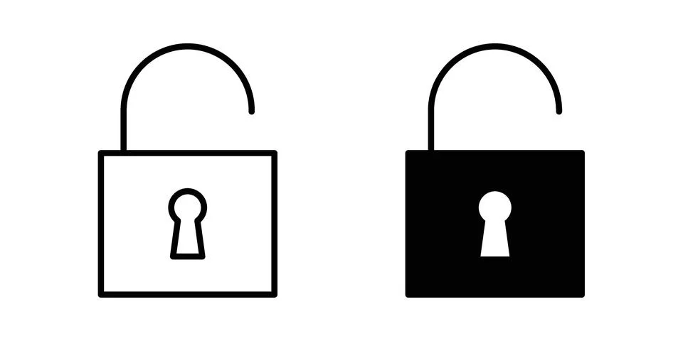 Unblocked icon graphic element. web icon set Stock Illustration