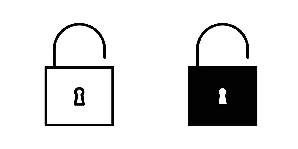 Unblocked icon vector design illustrations Stock Illustration