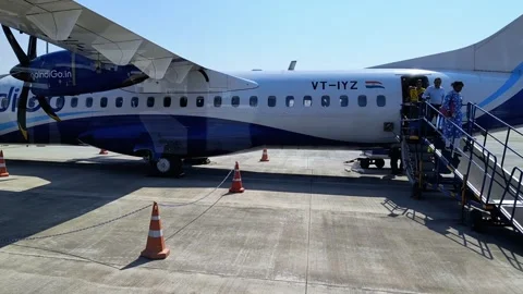Unboarding a Plane Stock Footage 316745438