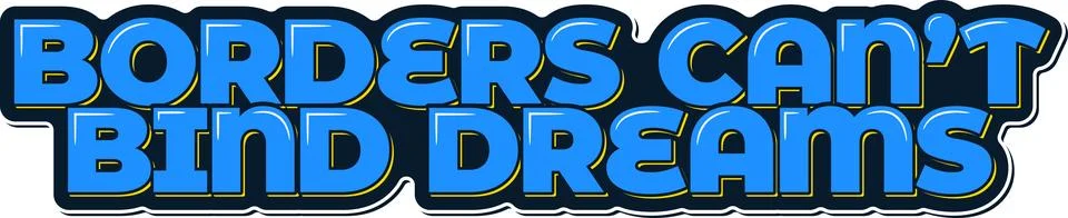Unbounded Dreams Lettering Vector Stock Illustration