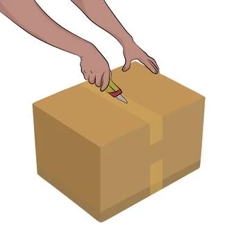 Unboxing. Stockillustratie
