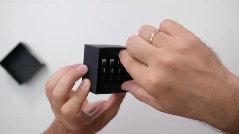 Unboxing nd filter to action camera Stock Footage 244337555