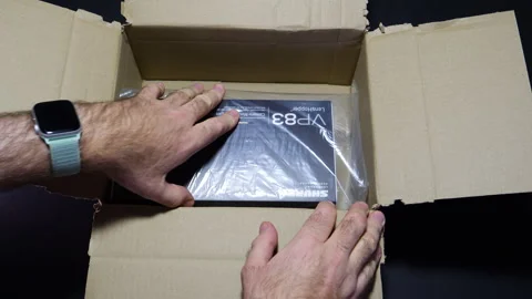 Unboxing Shure VP83 Microphone from Amazon Box Stock Footage 310525055