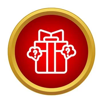 Unboxing a surprise gift with question marks concept Stock Illustration
