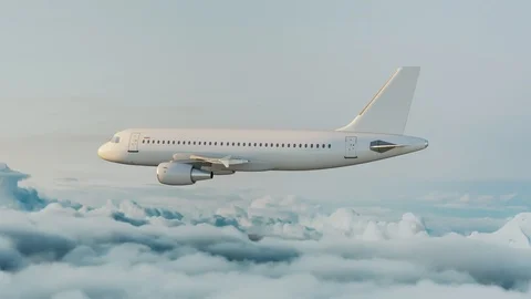 Unbranded jet flight Stock Footage 98733940
