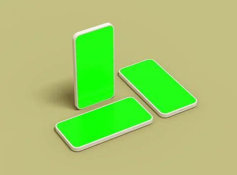 Unbranded Smartphone Template with Customizable Design for UI/UX Product Stock Illustration