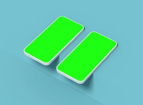 Unbranded Smartphone Template with Customizable Design for UI/UX Product Stock Illustration