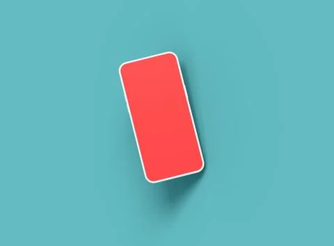 Unbranded Smartphone Template with Customizable Design for UI/UX Product Stock Illustration