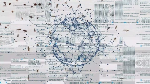 Unbreakable cockroaches. Bugs in the code are infiltrating the world's Internet Stock Footage 243471293