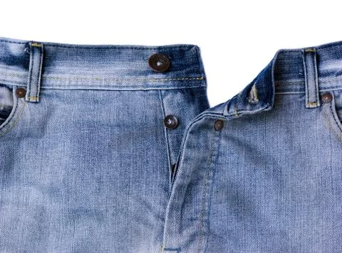 Unbuttoned jeans Stock Photos