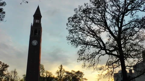 UNC bell tower time lapse Video stock 2104171