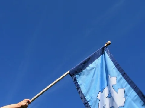 UNC Chapel Hill flag Stock-Footage 74134868
