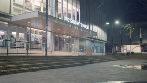 UNC Chapel Hill Student Store at Night Video stock 149522735