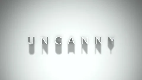 Uncanny 3D title animation with shadows on a white background Stock Footage 297510909
