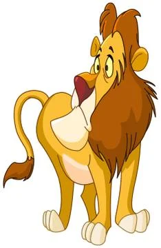Uncertain lion Stock Illustration