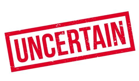 Uncertain rubber stamp Illustrazione stock