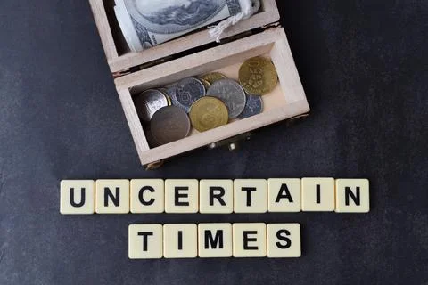 UNCERTAIN TIMES Foto stock