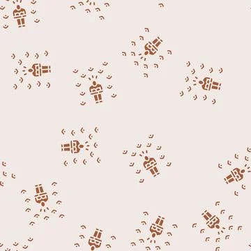 Uncertainty fear glyph seamless pattern 스톡 일러스트