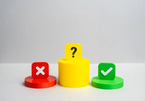 Uncertainty of poll and election results. Many undecided and undecided respon Stock-Illustration