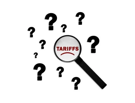 Uncertainty on the tariffs imposed by the USA Stock Illustration
