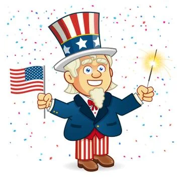 Uncle Sam American Parade Illustrazione stock