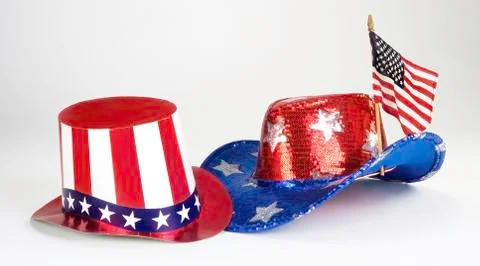 Uncle Sam and Uncle Sam Cowboy. Stock Photos
