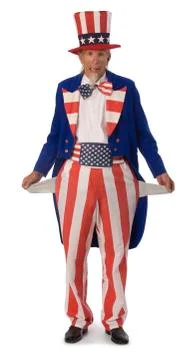 Uncle sam broke Foto stock