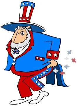 Uncle Sam has gas Stock Illustration