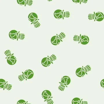 Uncle sam hat globe glyph seamless pattern Stock Illustration