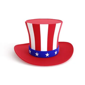 Uncle Sam hat isolated on white background Stock Illustration