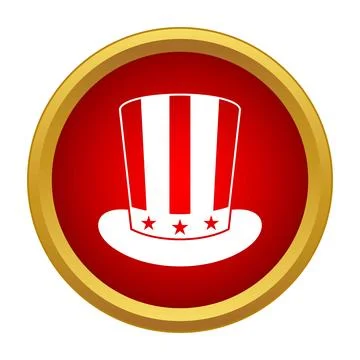 Uncle sam hat representing american patriotism icon Stock Illustration