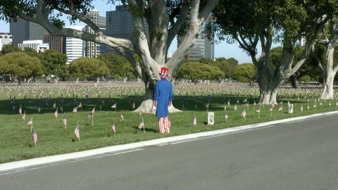 Uncle Sam Memorial Cemetery Vídeo Stock 78081475