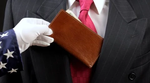 Uncle Sam picks the pocket Stock-Footage 8825440