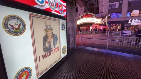 Uncle Sam Poster Times Square Manhattan ... | Stock Video | Pond5