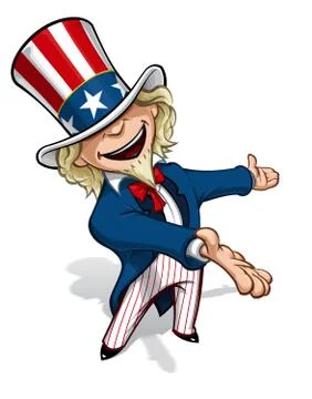 Uncle Sam Presenting Stock Illustration