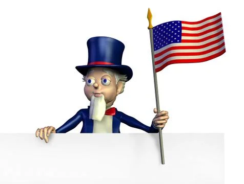 Uncle Sam Sign Edge Stock Illustration