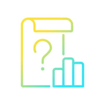 Unclear data gradient linear vector icon Stock Illustration