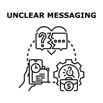 Unclear messaging and communication problems concept Illustration