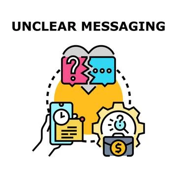 Unclear messaging and communication problems concept Stock Illustration