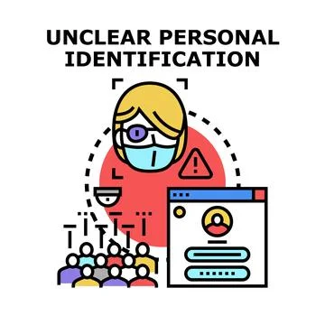 Unclear personal identification and data privacy concept 스톡 일러스트