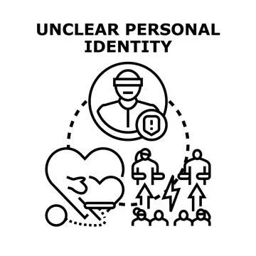Unclear personal identity concept vector illustration Stock Illustration