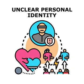 Unclear personal identity concept vector illustration Stock Illustration