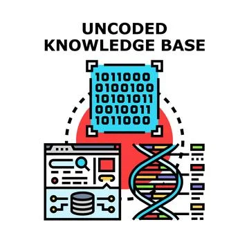 Uncoded knowledge base connecting data and genetics 库存插图