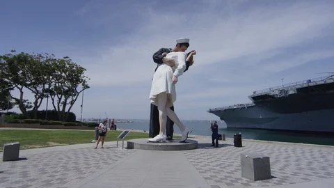"Unconditional Surrender" sculpture Stock Footage 86791664